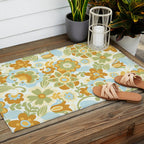 1970s Light Paisley Pattern Outdoor Rug Gallery Image 2