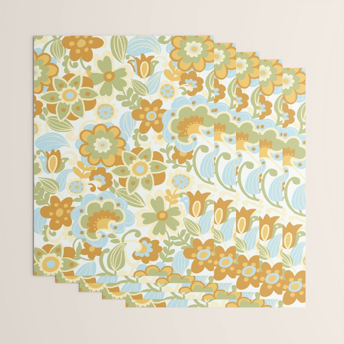 1970s Light Paisley Pattern Wrapping Paper Gallery Image 3