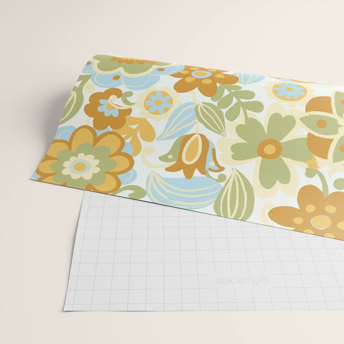 1970s Light Paisley Pattern Wrapping Paper Gallery Image 2