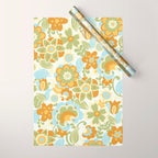 1970s Light Paisley Pattern Wrapping Paper Gallery Image 1