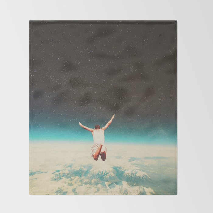 Falling with a hidden smile Throw Blanket Gallery Image 2
