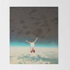 Falling with a hidden smile Throw Blanket Gallery Image 2