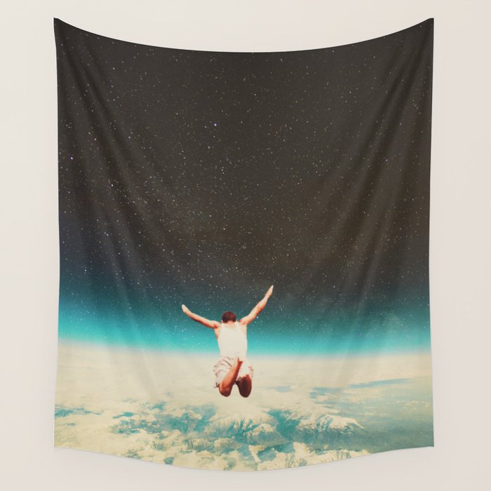 Falling with a hidden smile Wall Tapestry Gallery Image 4