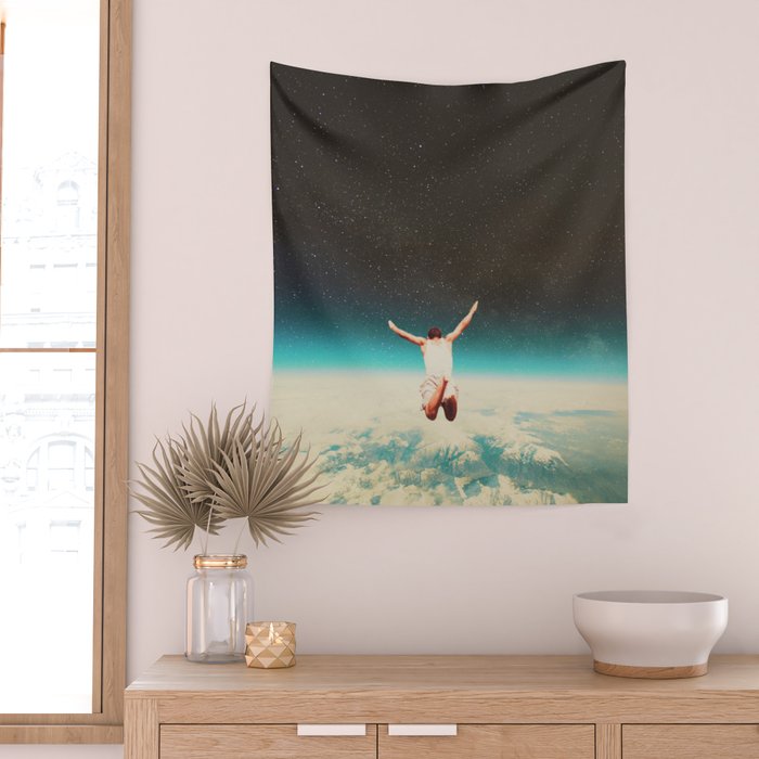 Falling with a hidden smile Wall Tapestry Gallery Image 2