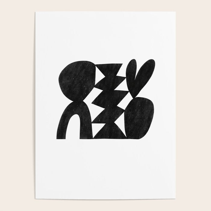 Abstract C009-black Poster Gallery Image 1