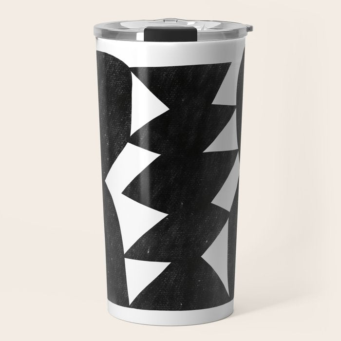 Abstract C009-black Travel Mug Gallery Image 1
