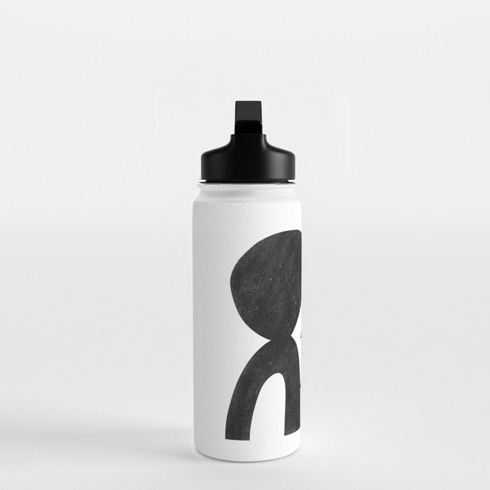 Abstract C009-black Water Bottle Gallery Image 3