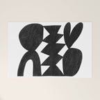 Abstract C009-black Welcome Mat Gallery Image 1