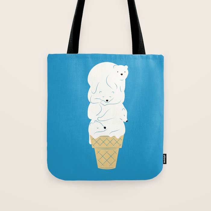 Polar Bear Ice Cream Tote Bag Gallery Image 1