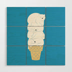 Polar Bear Ice Cream Wood Wall Art Gallery Image 1