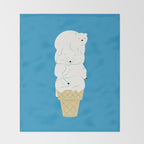 Polar Bear Ice Cream Throw Blanket Gallery Image 2