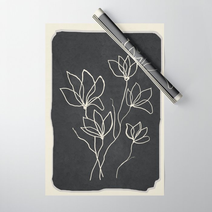 Line Wildflowers 1 Wrapping Paper Gallery Image 1
