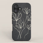 Line Wildflowers 1 iPhone Case Gallery Image 1
