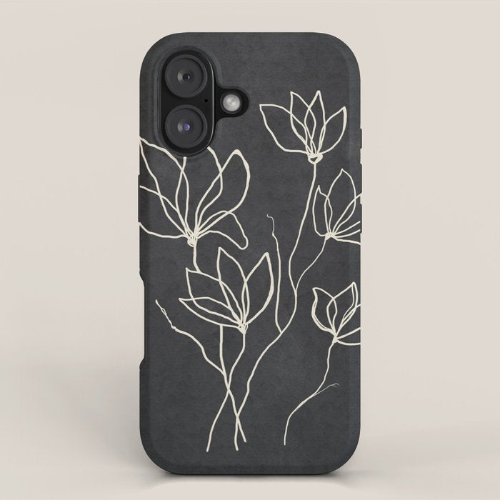 Line Wildflowers 1 iPhone Case Gallery Image 1