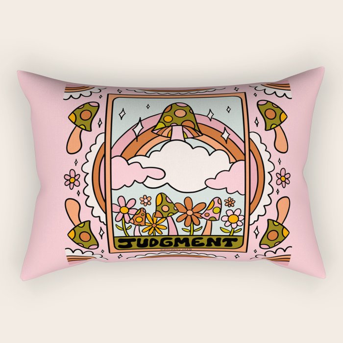 20. Judgment Tarot Mushroom Rectangular Pillow Gallery Image 1