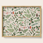 Robin in a Winter Garden Serving Tray Gallery Image 1