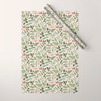 Robin in a Winter Garden Wrapping Paper Gallery Image 1
