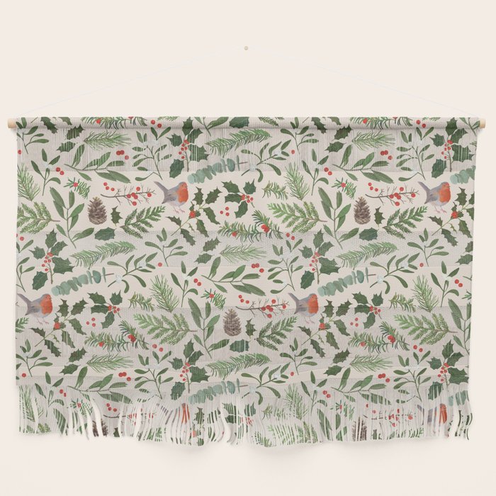 Robin In A Winter Garden Wall Hanging Gallery Image 1