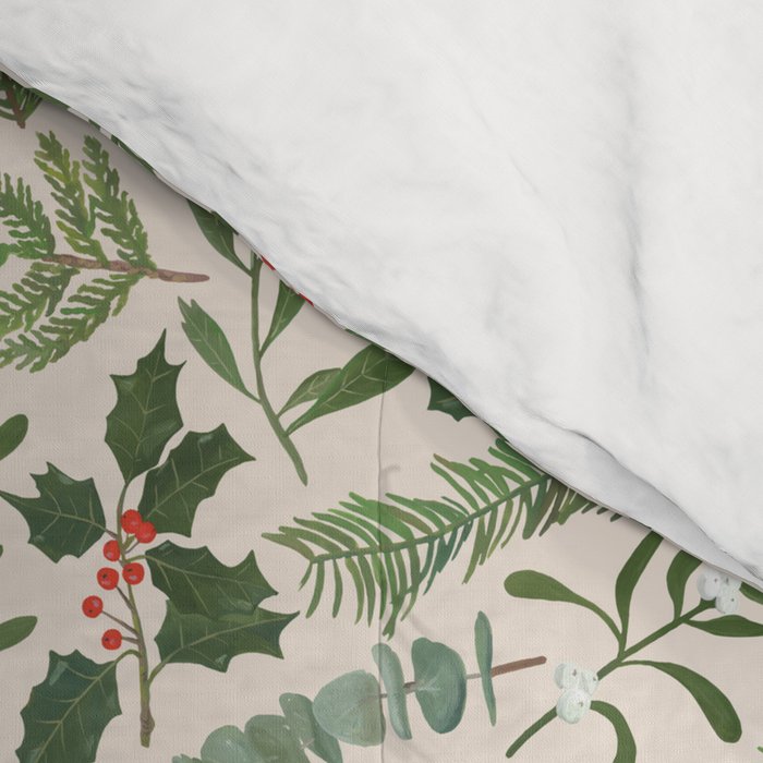 Robin in a Winter Garden Comforter Gallery Image 4