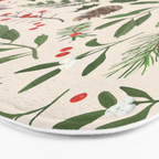 Robin in a Winter Garden Bath Mat Gallery Image 3