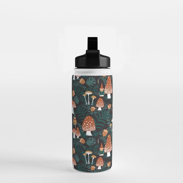 Mushroom Forest Gnomes Water Bottle Gallery Image 2