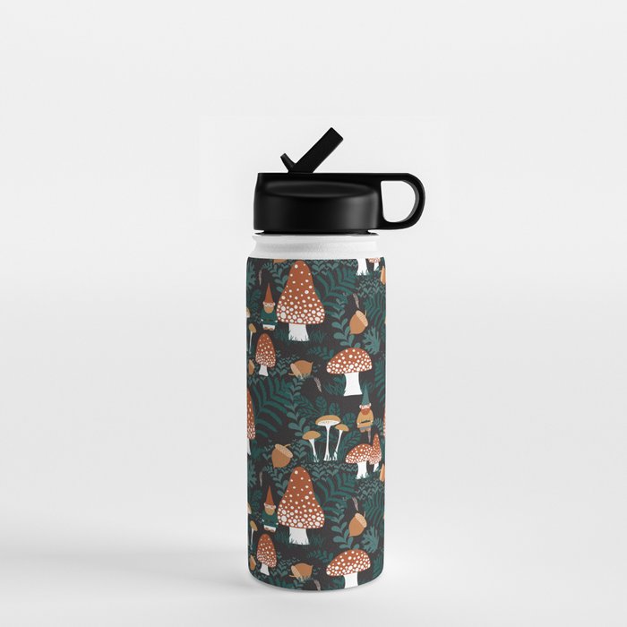 Mushroom Forest Gnomes Water Bottle Gallery Image 1
