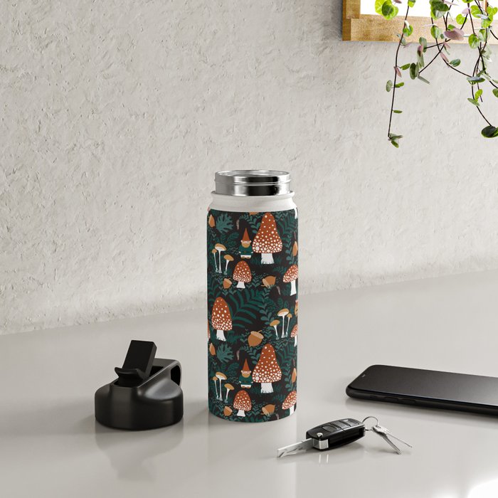 Mushroom Forest Gnomes Water Bottle Gallery Image 5