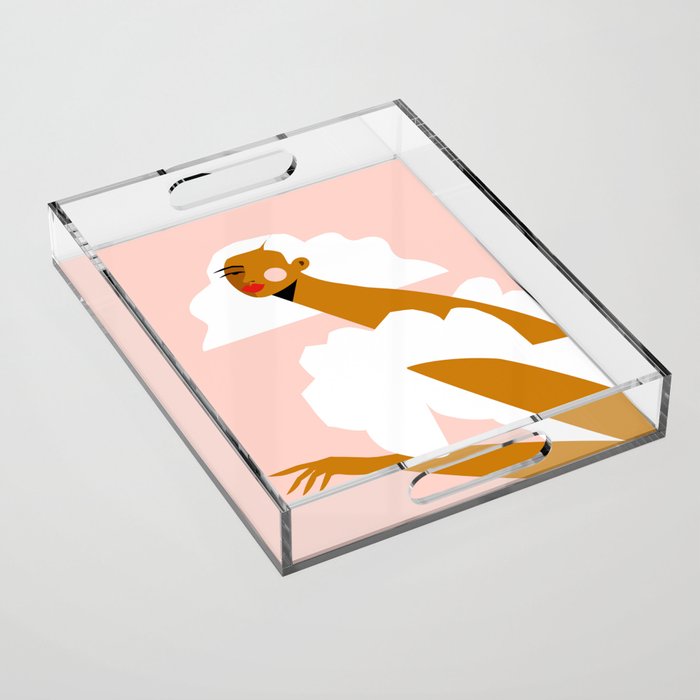 White Dress Acrylic Tray Gallery Image 1
