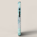 Modern Floral Prints, Teal, Turquoise and Gray iPhone Case Gallery Image 2