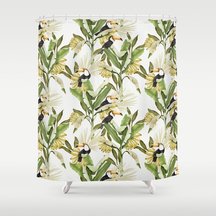 Toucans in Banana Plantation N Shower Curtain Gallery Image 1