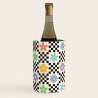 Retro Colorful Flower Double Checker Wine Chiller Gallery Image 1