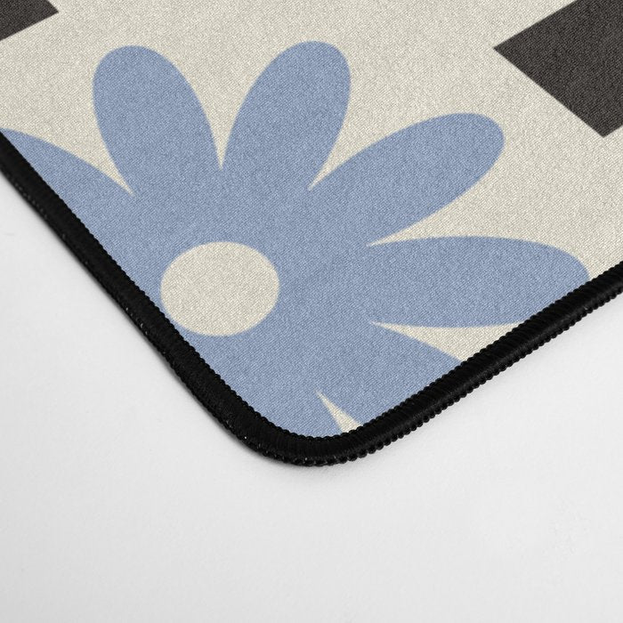 Retro Colorful Flower Double Checker Desk Mat Gallery Image 4