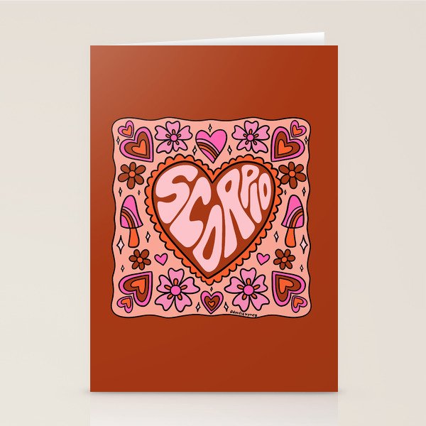 Scorpio Heart Stationery Card Gallery Image 2