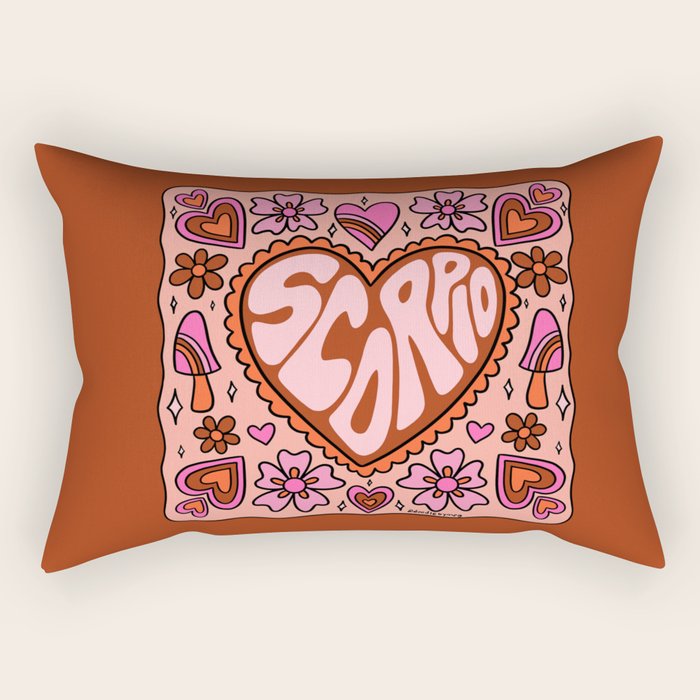 Scorpio Heart Rectangular Pillow Gallery Image 2