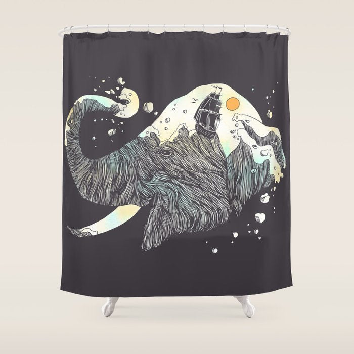 The Grey Gust and the Savage Sea Shower Curtain Gallery Image 1