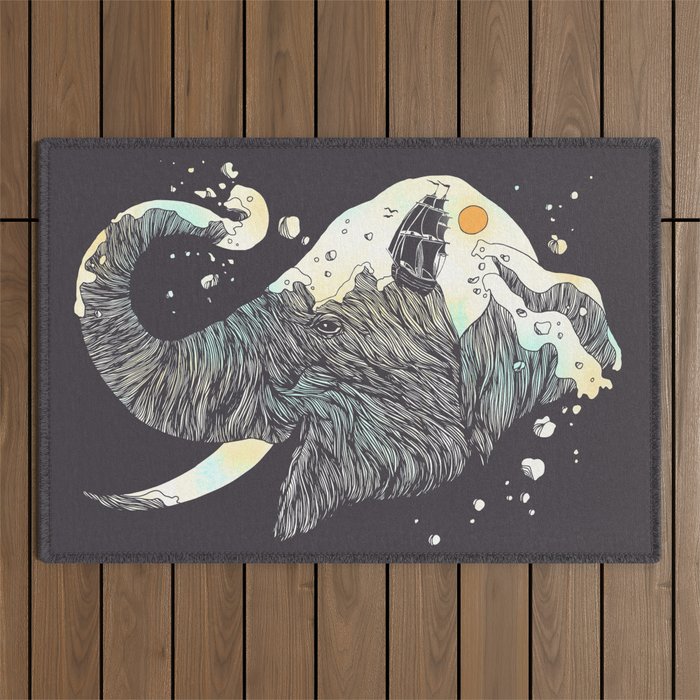 The Grey Gust and the Savage Sea Outdoor Rug Gallery Image 1