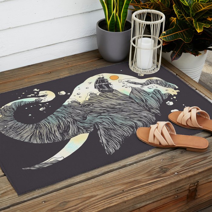 The Grey Gust and the Savage Sea Outdoor Rug Gallery Image 2