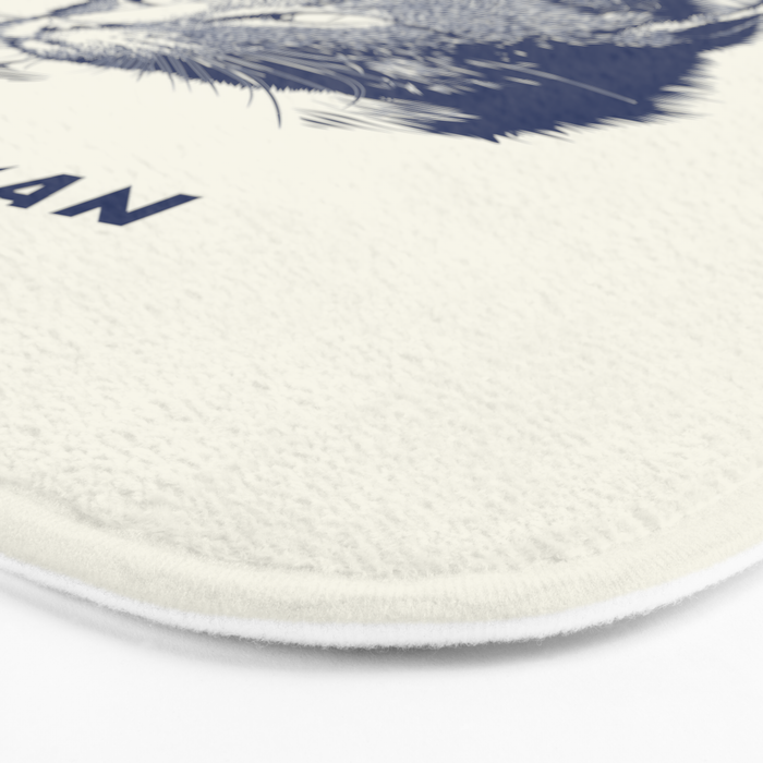 Impress Me Hooman - Vintage Cat Illustration, Funny Quote Bath Mat Gallery Image 3