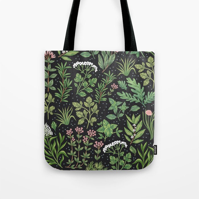Herbs & Spices - dark Tote Bag Gallery Image 1