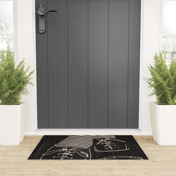 Good Mood  Line Art Welcome Mat Gallery Image 3