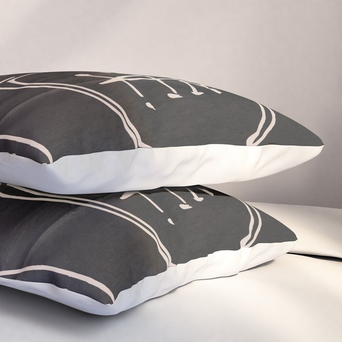 Good Mood  Line Art Pillow Sham Gallery Image 3