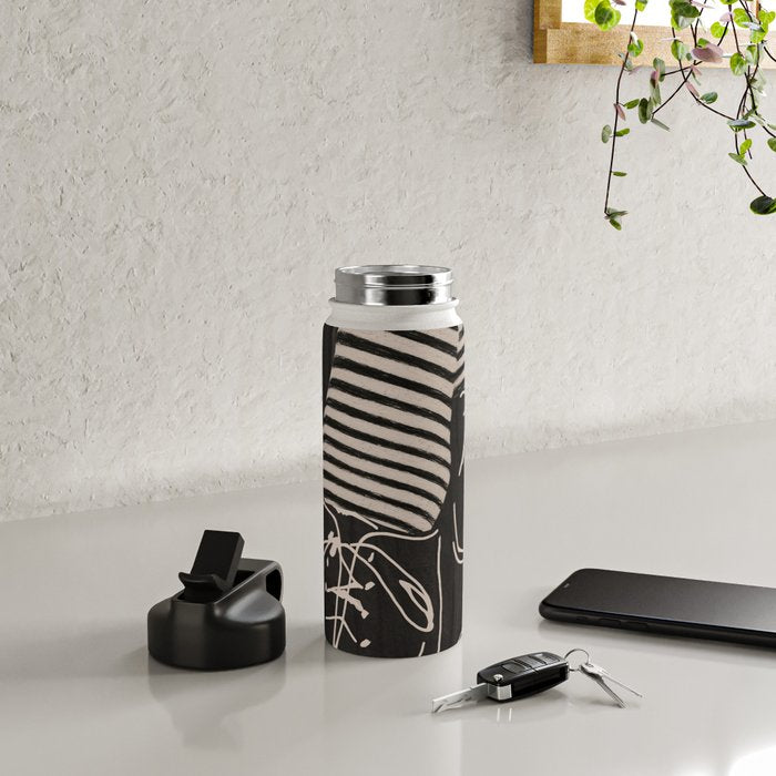 Good Mood  Line Art Water Bottle Gallery Image 4