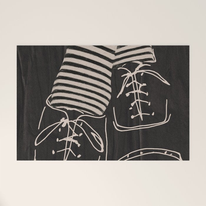 Good Mood  Line Art Welcome Mat Gallery Image 1