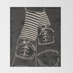 Good Mood  Line Art Throw Blanket Gallery Image 2