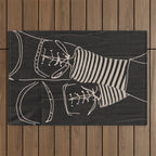 Good Mood  Line Art Outdoor Rug Gallery Image 1