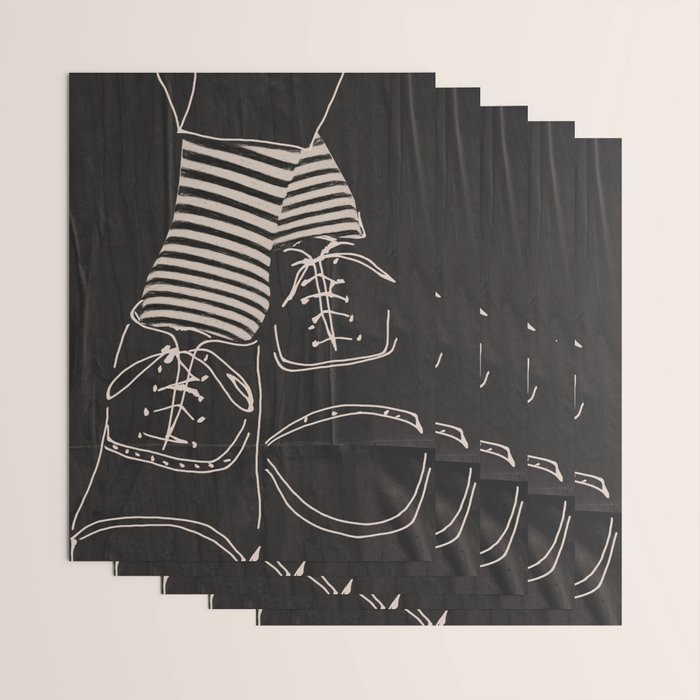 Good Mood  Line Art Wrapping Paper Gallery Image 3