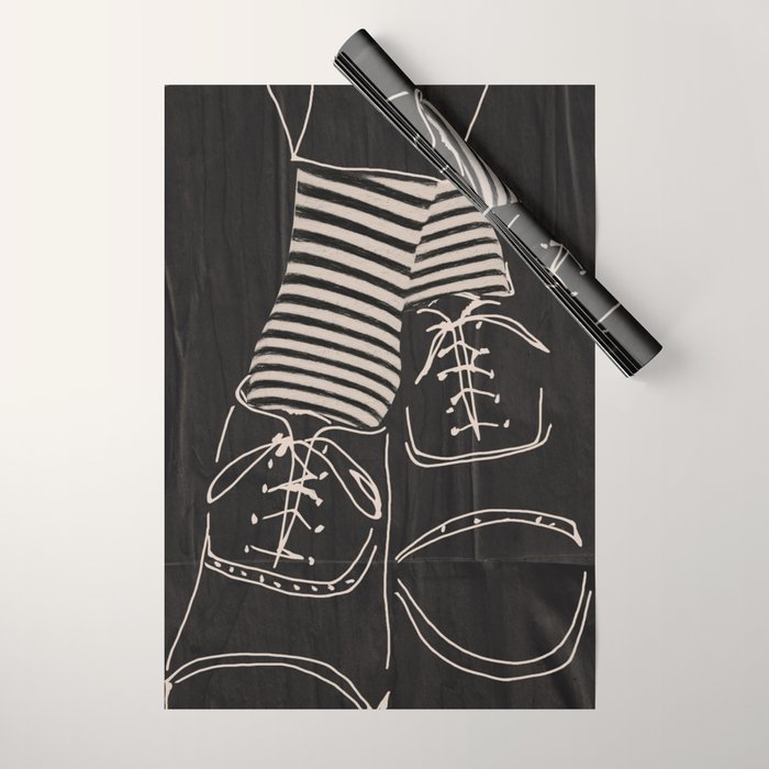 Good Mood  Line Art Wrapping Paper Gallery Image 1