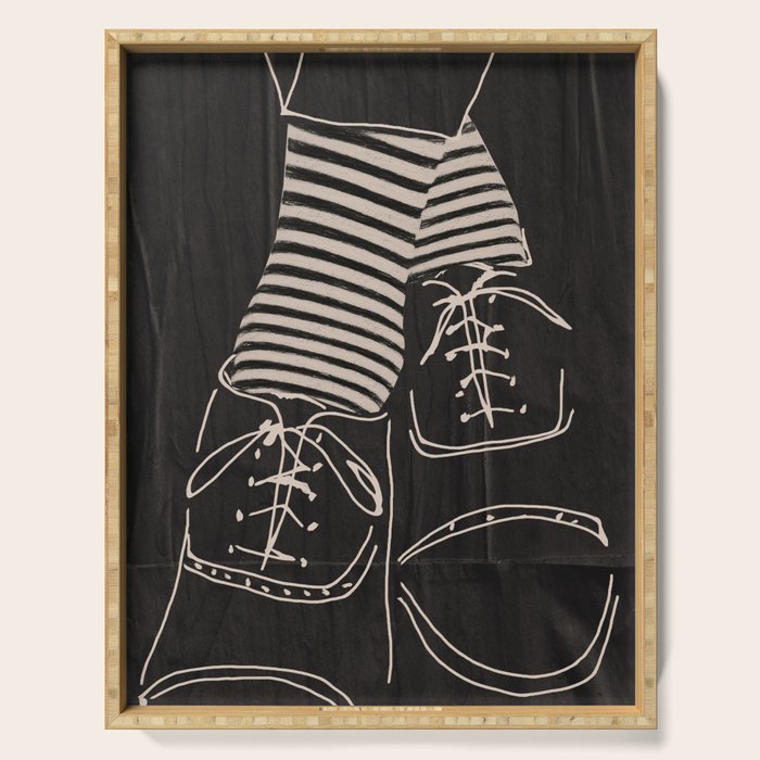 Good Mood  Line Art Serving Tray Gallery Image 1