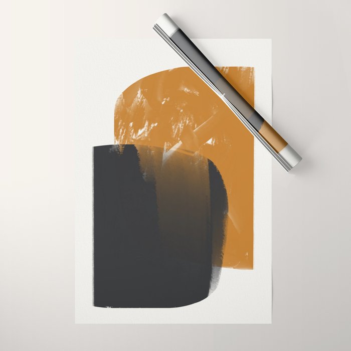Black And Ochre Wrapping Paper Gallery Image 1