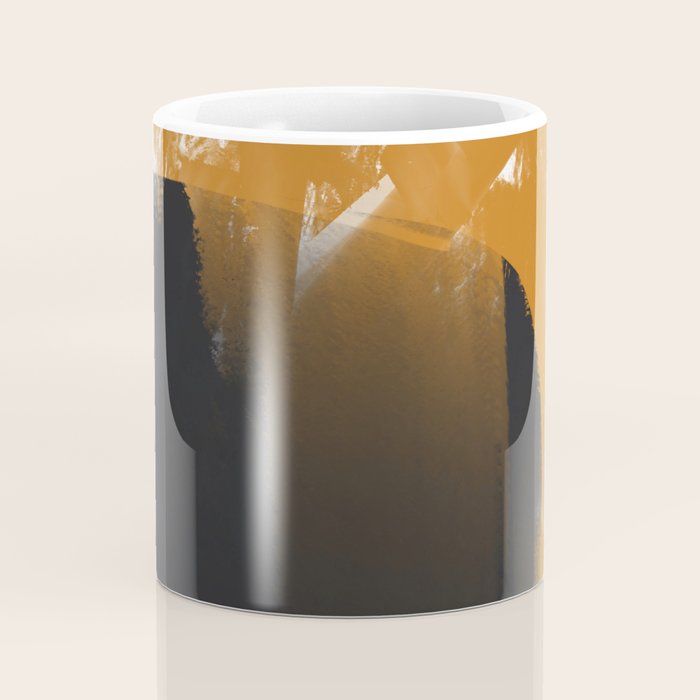 Black And Ochre Coffee Mug Gallery Image 4